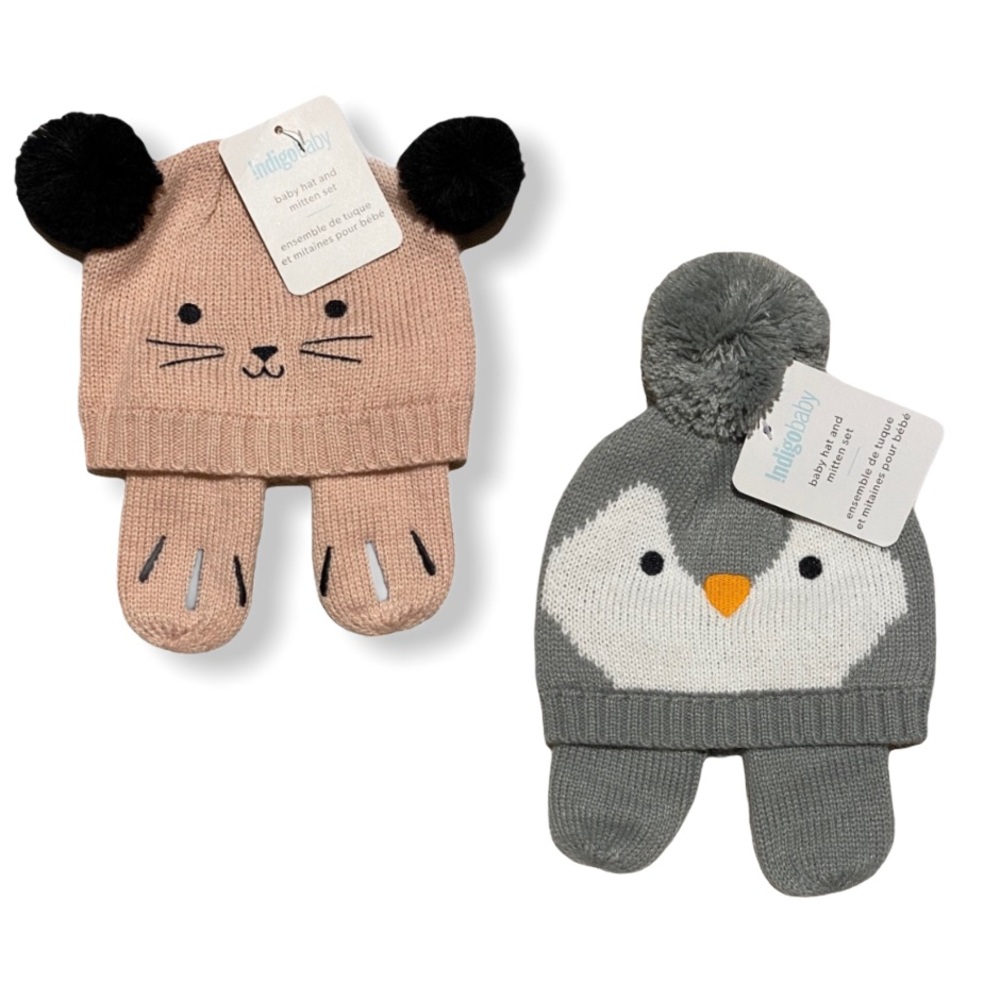 Baby Knit Hat/Mitten Set